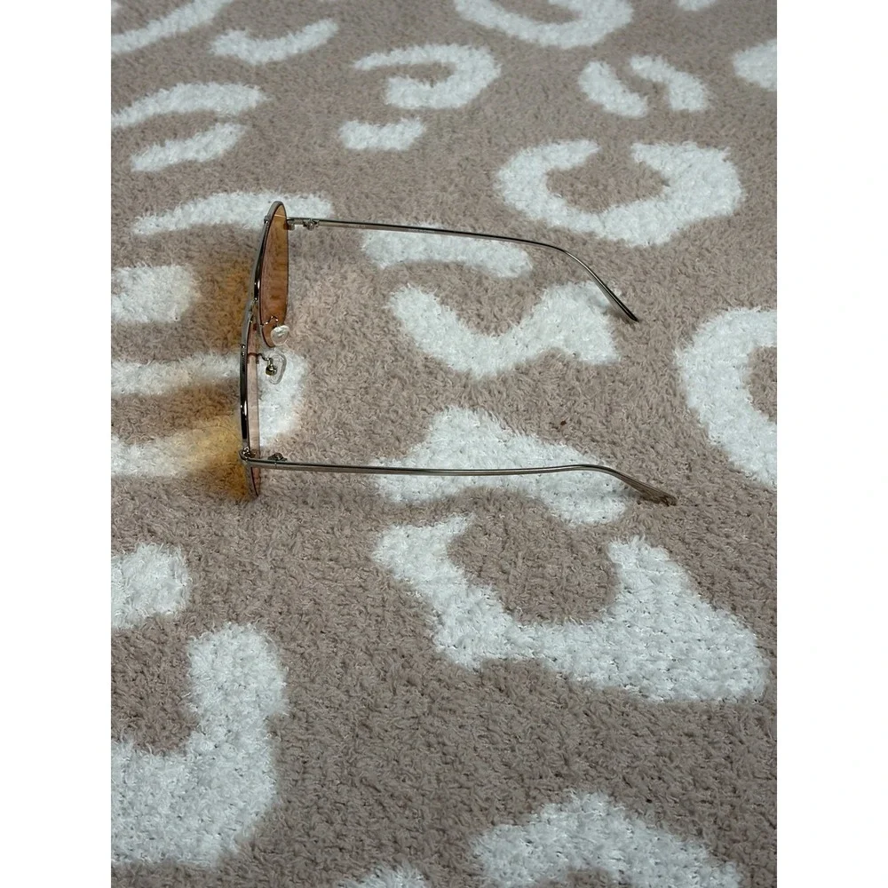 Uniqlo Metal Teardrop Aviator Sunglasses Orange Tinted